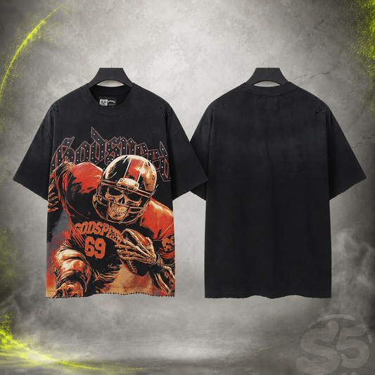 Playera Godspeed Skull Football 69
