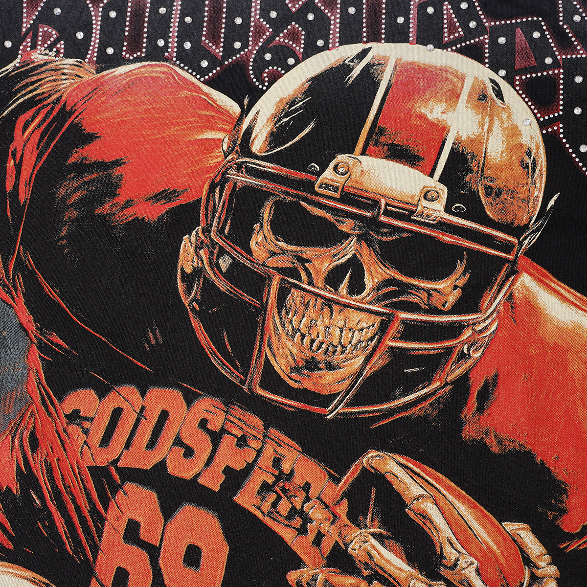 Playera Godspeed Skull Football 69